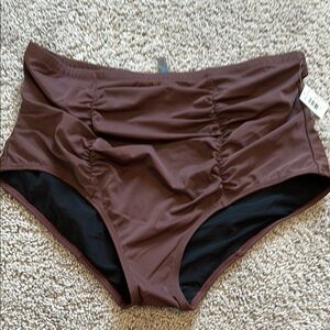 NWT Torrid Brown High-Waisted Bikini Bottom